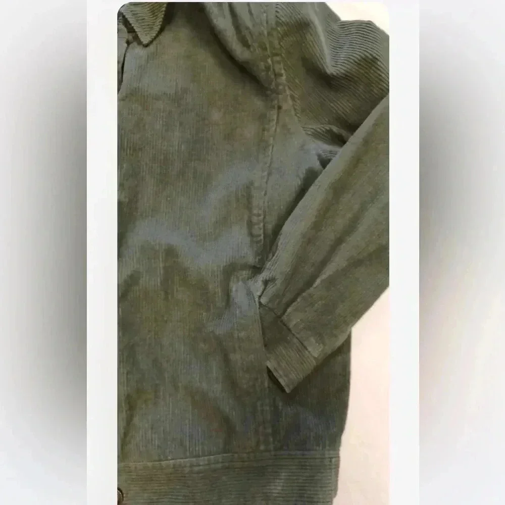 London Fog Vintage Green Corduroy Jacket Size 14-M - Picture 9 of 12